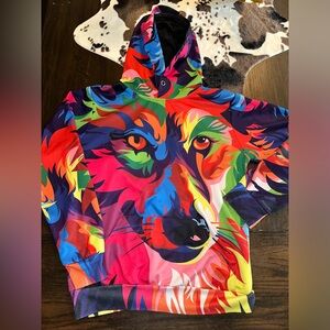 Mr. Bao Long & Miss Goo Wolf Hoodie Sz. M